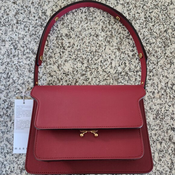 NWT-MARNI TRUNK BAG CALF SKIN MEDIUM ❤️ (#81) - Picture 4 of 15